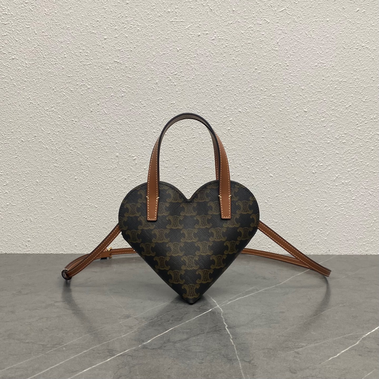 Bagsaaa Teen Coeur Ce1i*e In Triomphe Canvas And Calfskin 10P512 - 19cm