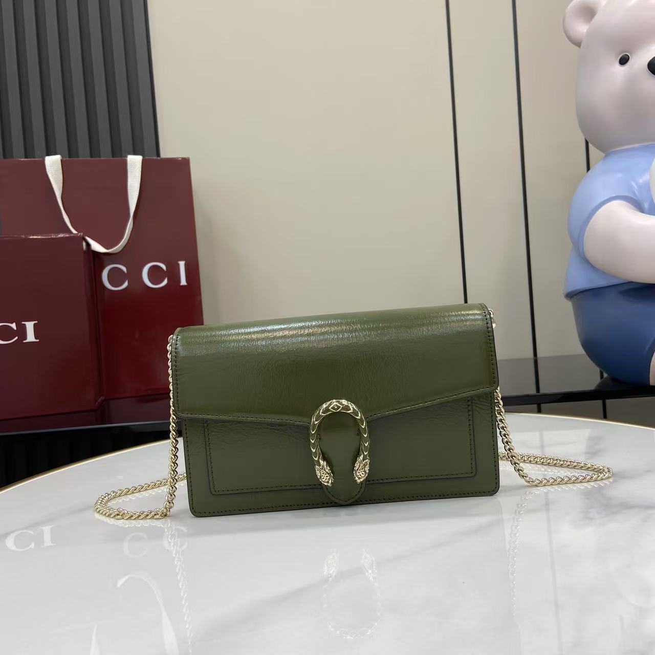 Bagsaaa Gvc*1 Dionysus wallet on chain 837374 forest green - 20cm