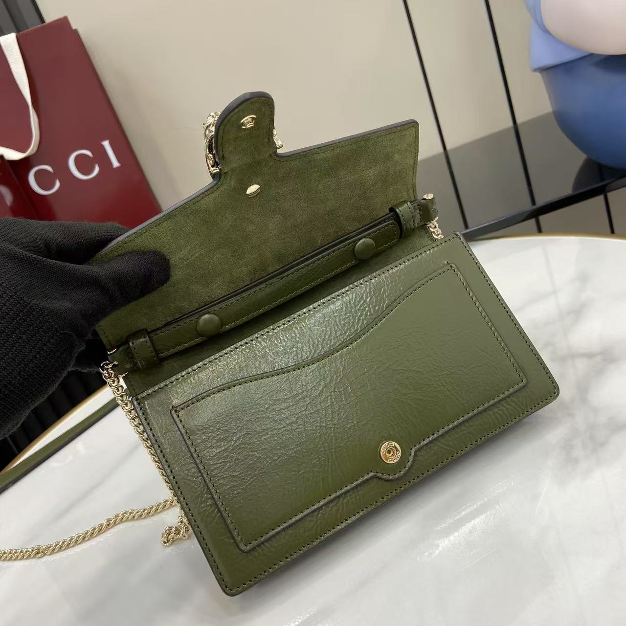 Bagsaaa Gvc*1 Dionysus wallet on chain 837374 forest green - 20cm