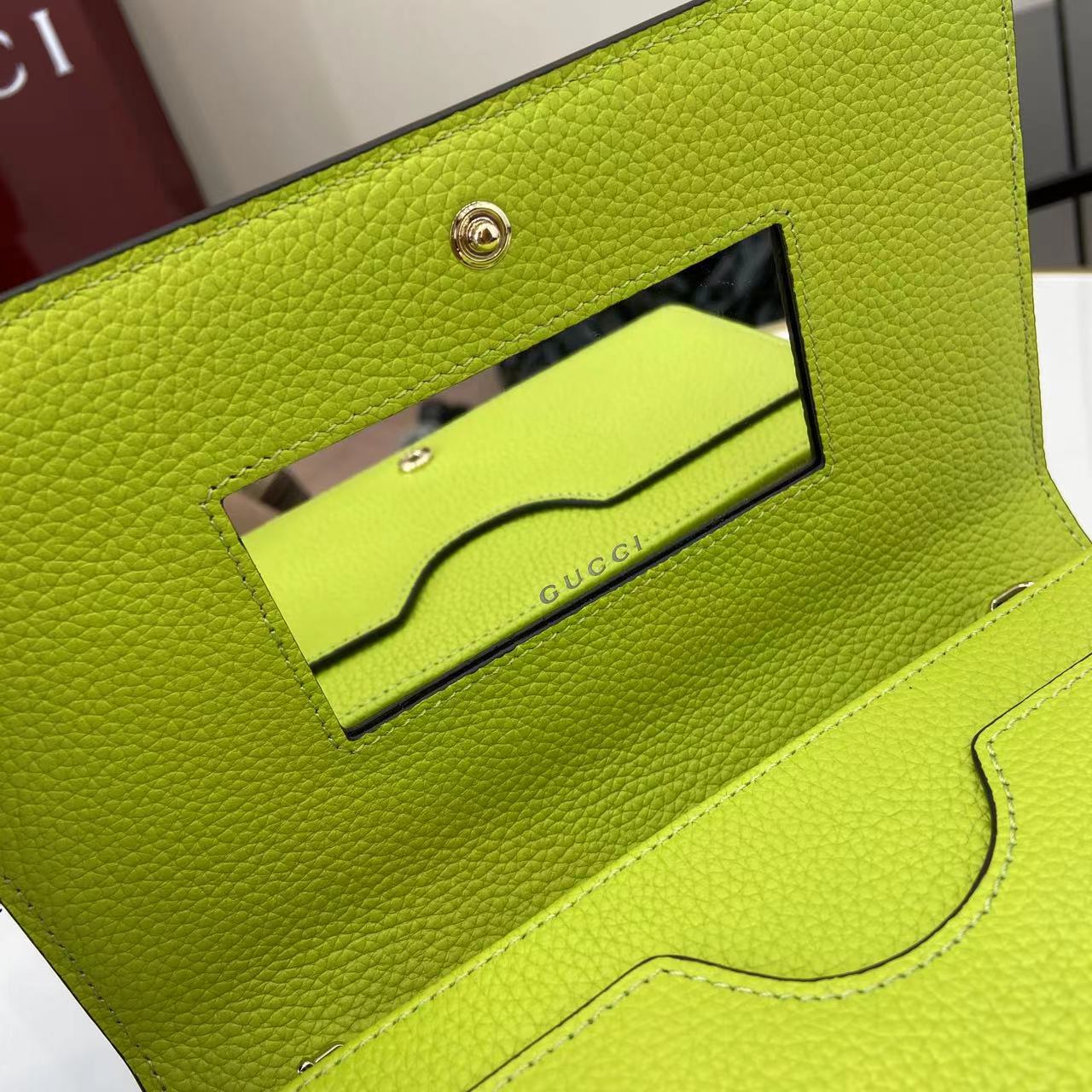 Bagsaaa Gvc*1 GG Marmont wallet on chain 497985 beige & green - 20cm