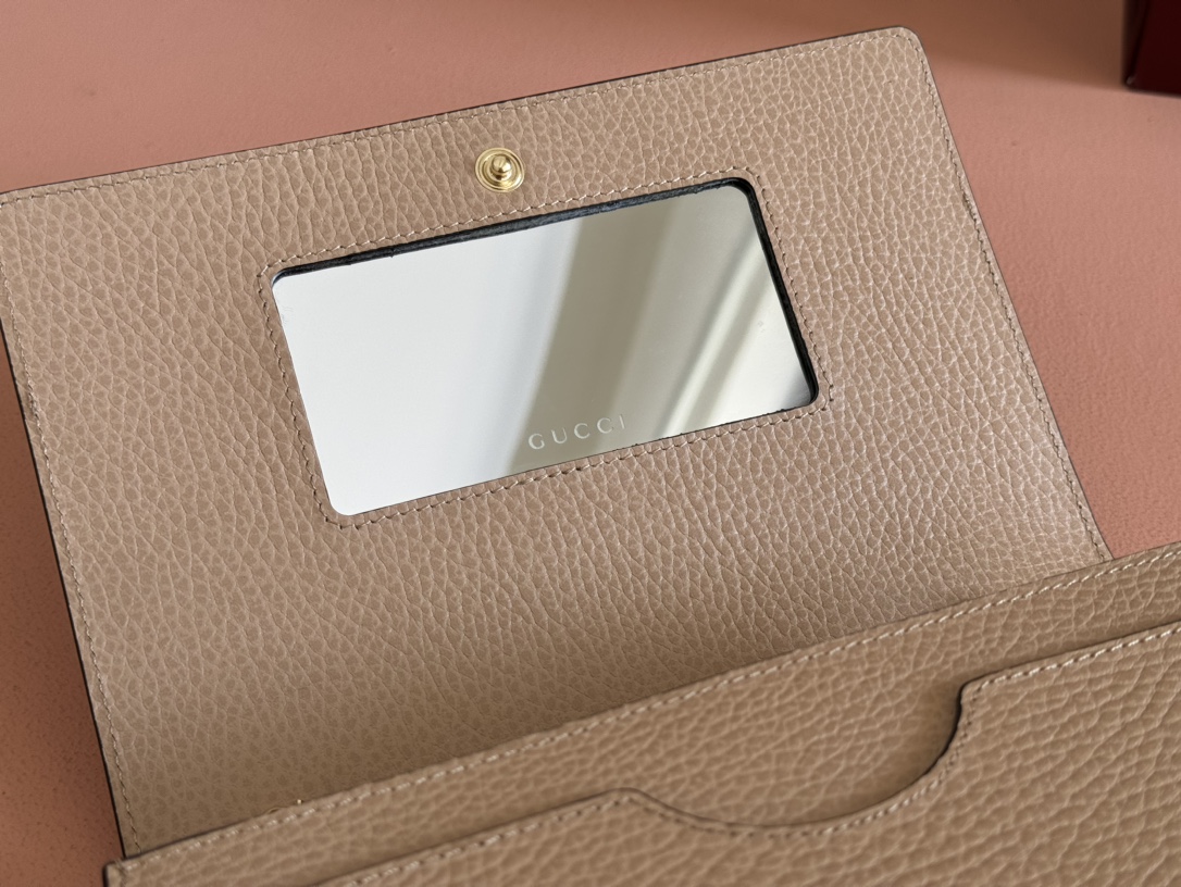 Bagsaaa Gvc*1 GG Marmont wallet on chain 497985 beige & pink - 20cm