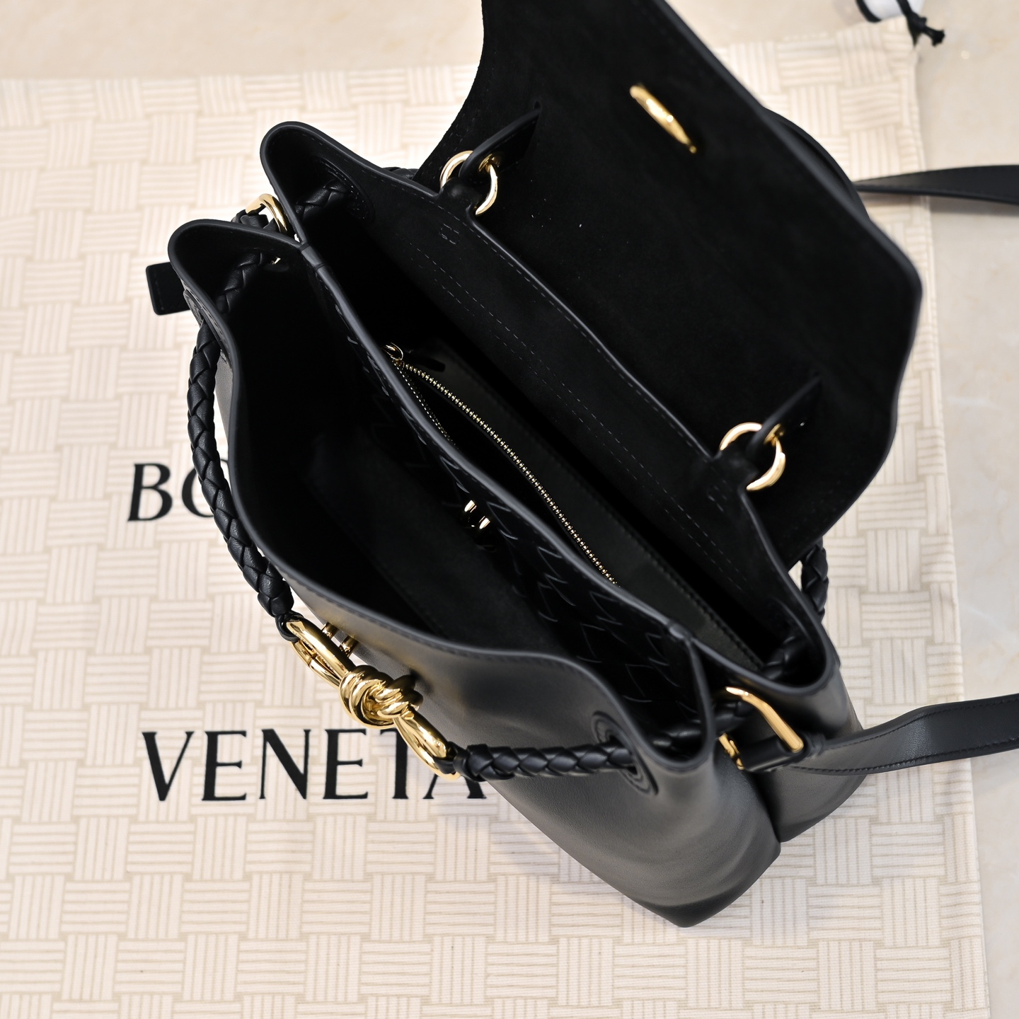 Bagsaaa B0tt*ga Ven*ta Small Ciao Ciao 835835 Black - 26cm