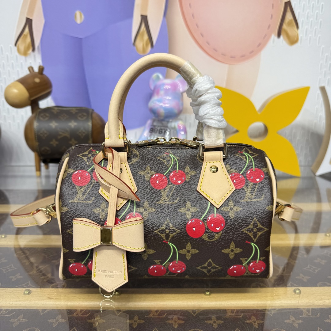 Bagsaaa M13094 LV x TM Speedy Bandoulière 20 Monogram cherry - 20.5cm