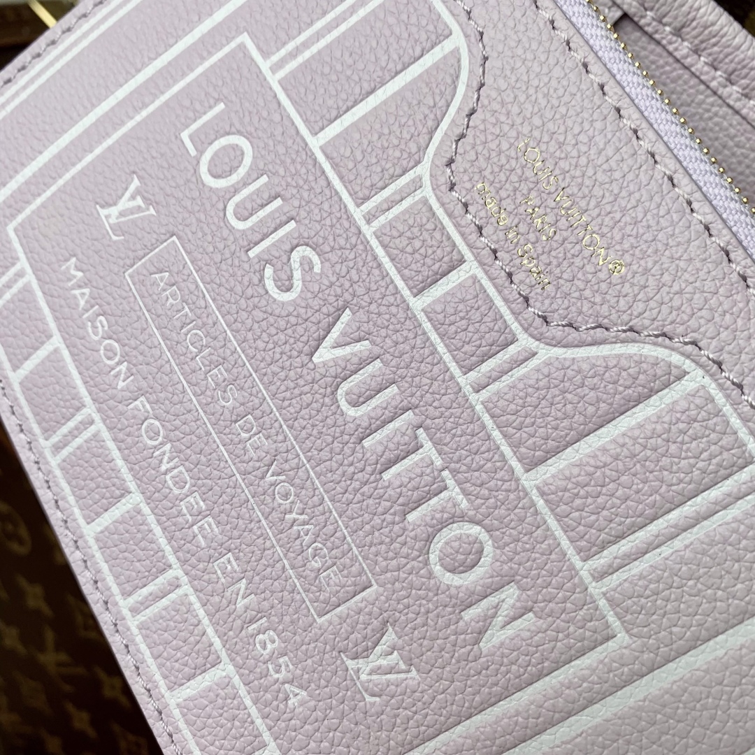 Bagsaaa LV M25656 Neverfull Bandoulière Inside Out BB Misty Lilac - 26,5cm
