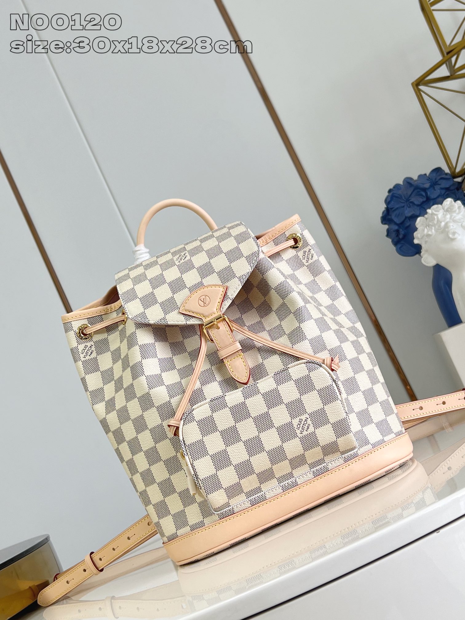 Bagsaaa LV N00120 Montsouris PM Damier Azur - 30cm