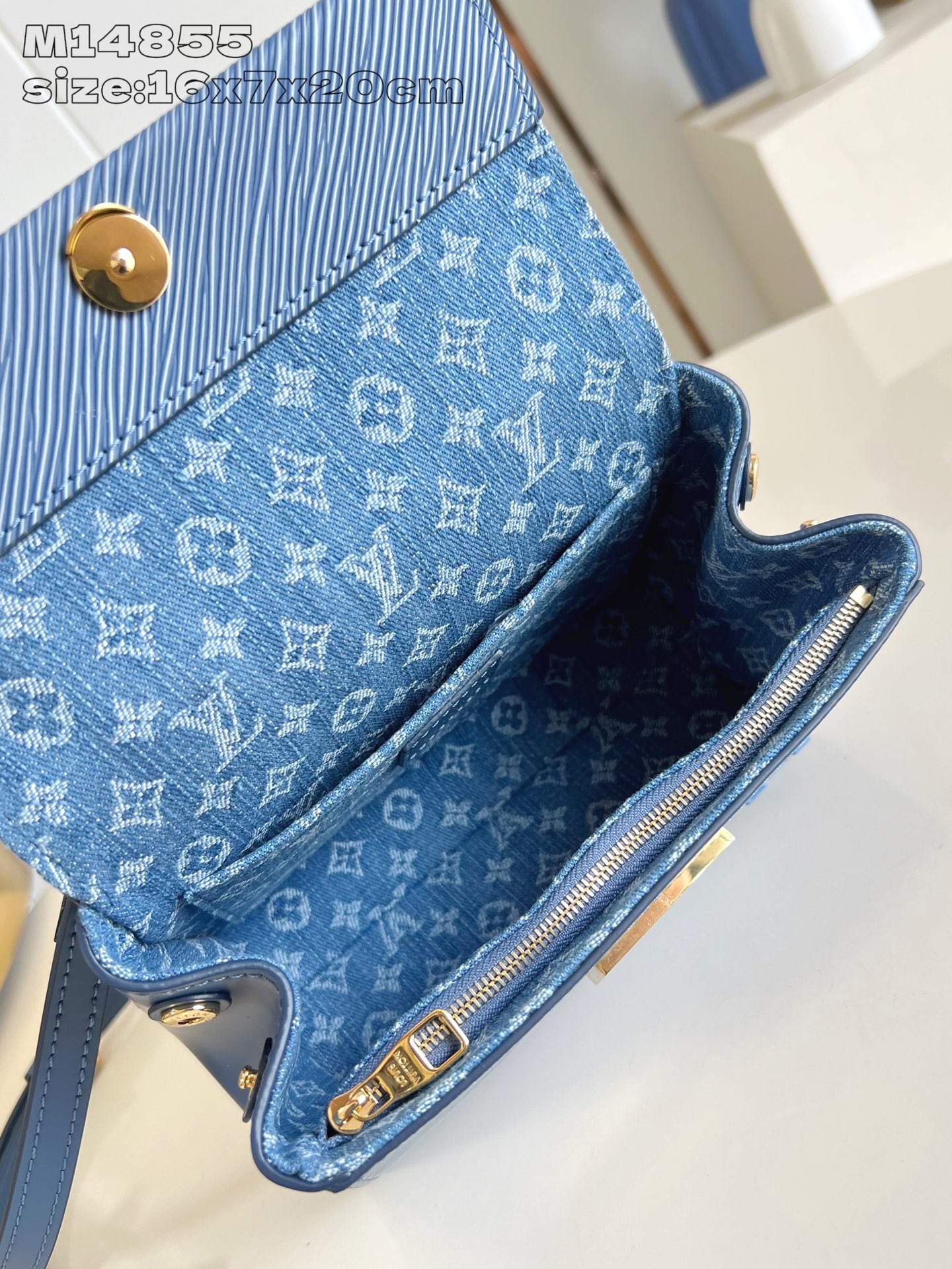 Bagsaaa LV M14855 Cluny Mini Denim Blue - 20cm