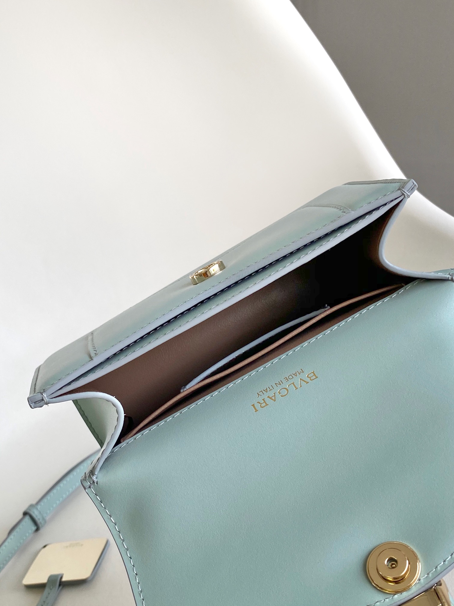 Bagsaaa Bv1g*ai Serpenti Forever Mini top handle bag Light Blue - 19cm