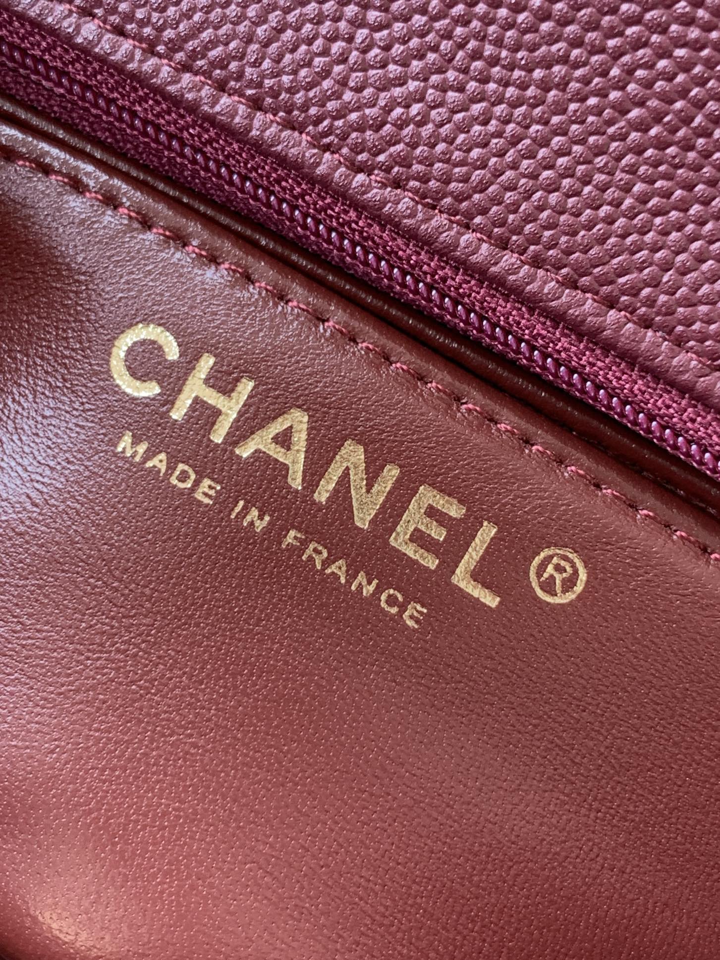 Bagsaaa Ch**el Mini Flap Bag with Top Handle AS5701 Red - 19.5cm