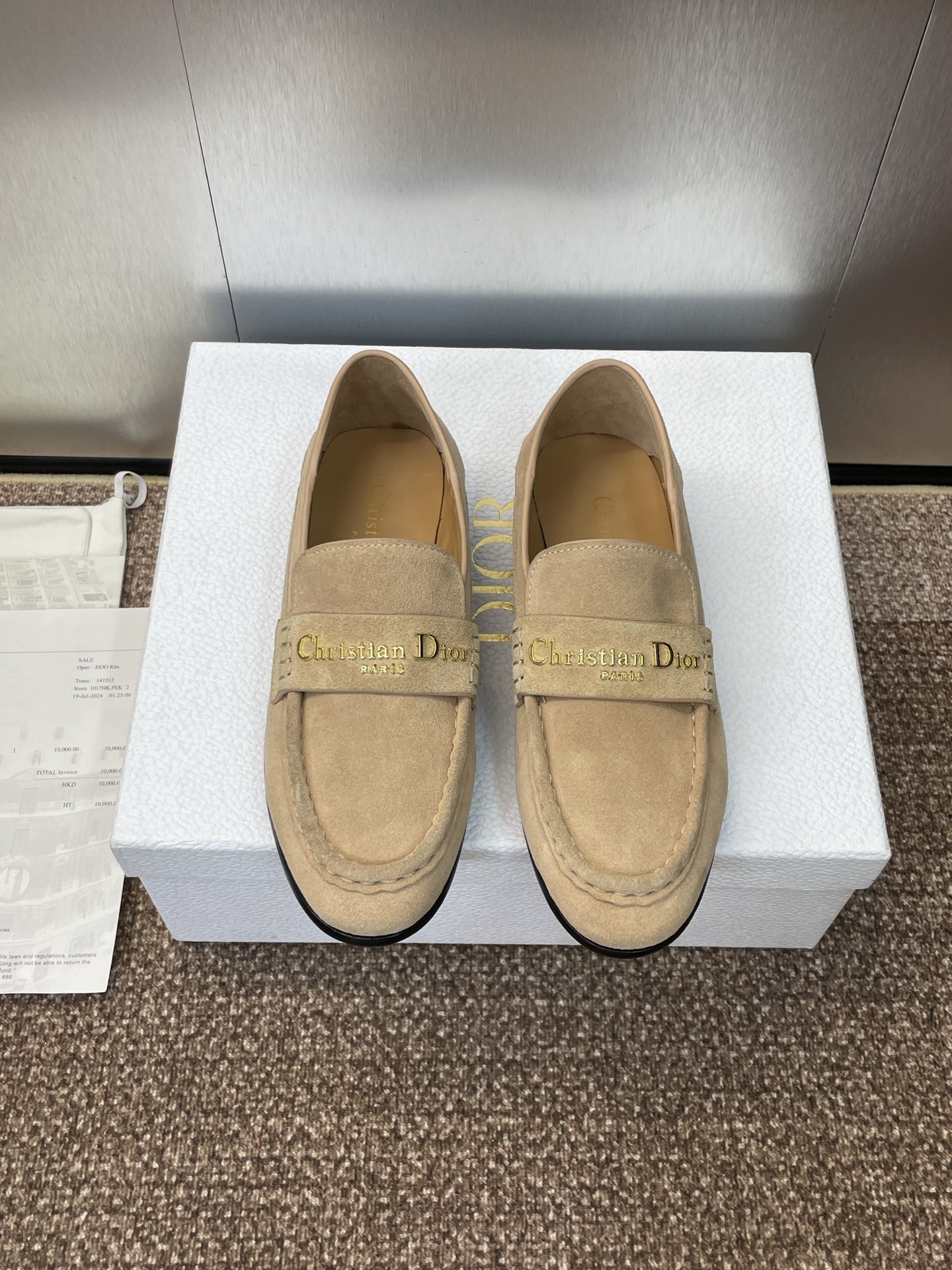 Bagsaaa D10r Boy Loafer Rope Beige Suede Calfskin