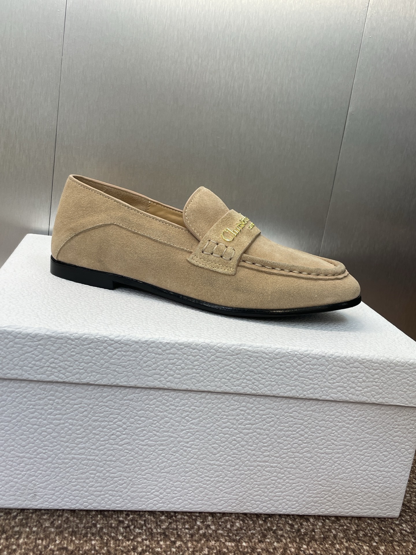 Bagsaaa D10r Boy Loafer Rope Beige Suede Calfskin