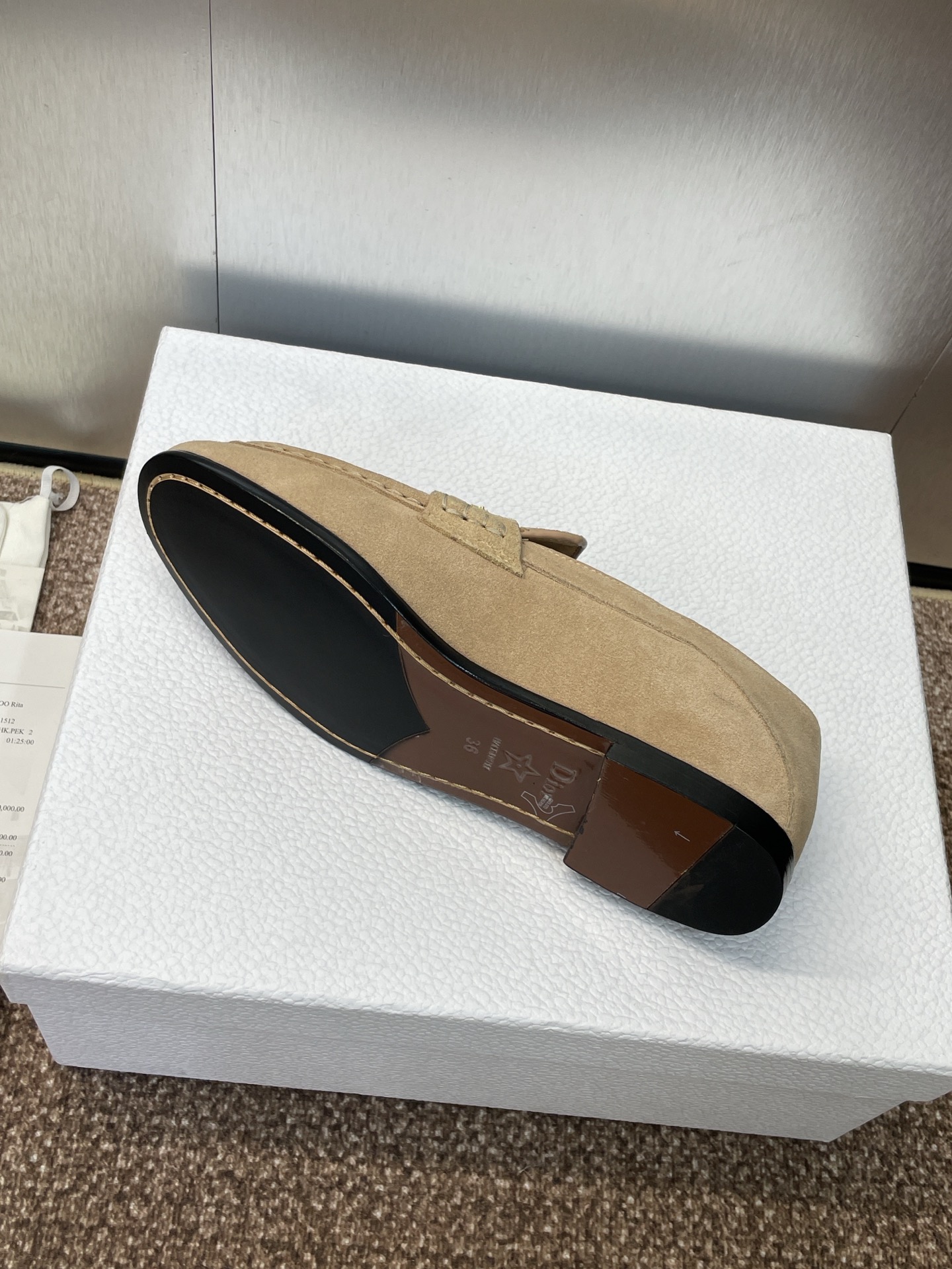 Bagsaaa D10r Boy Loafer Rope Beige Suede Calfskin