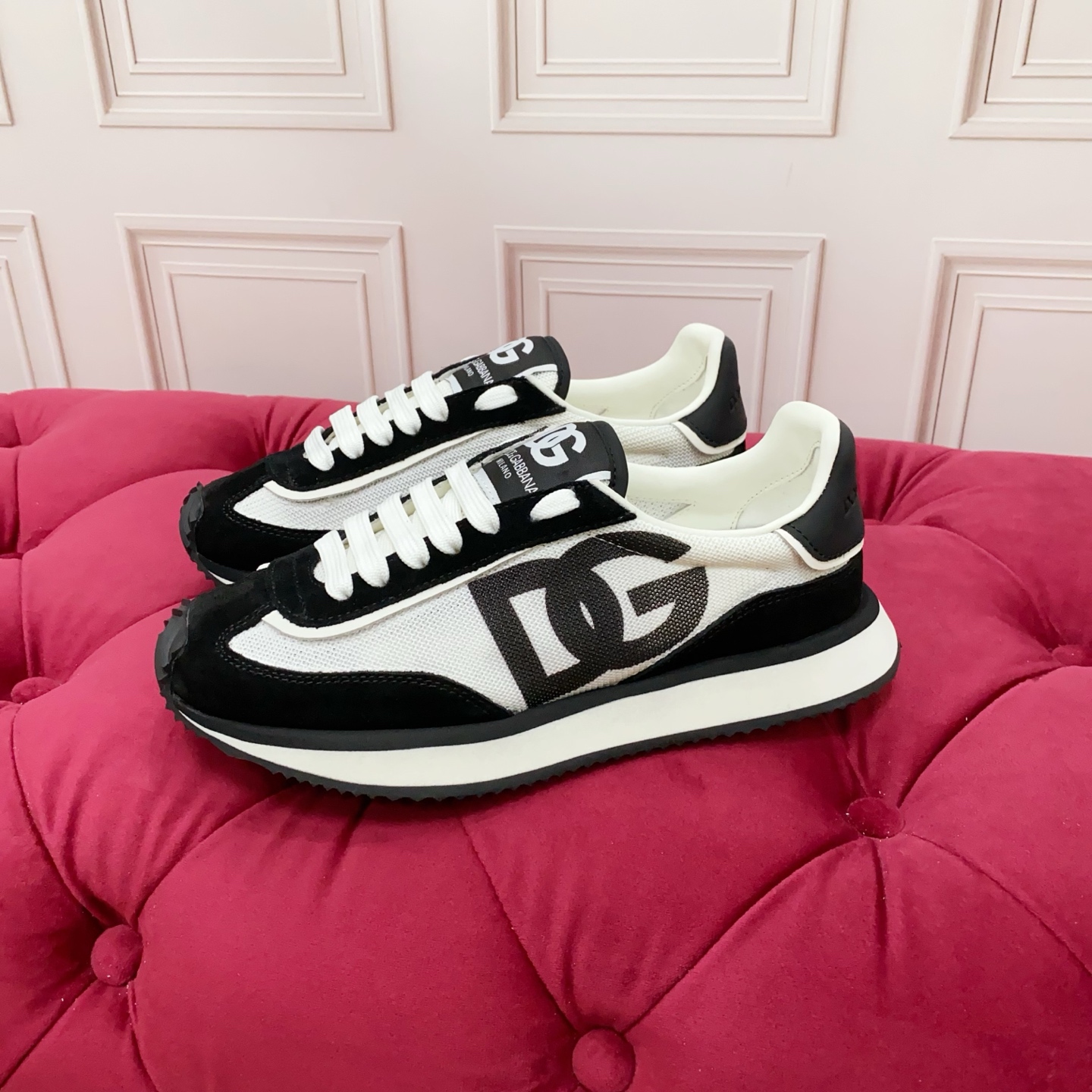 Bagsaaa D&G Mixed-material DG CUSHION sneakers black