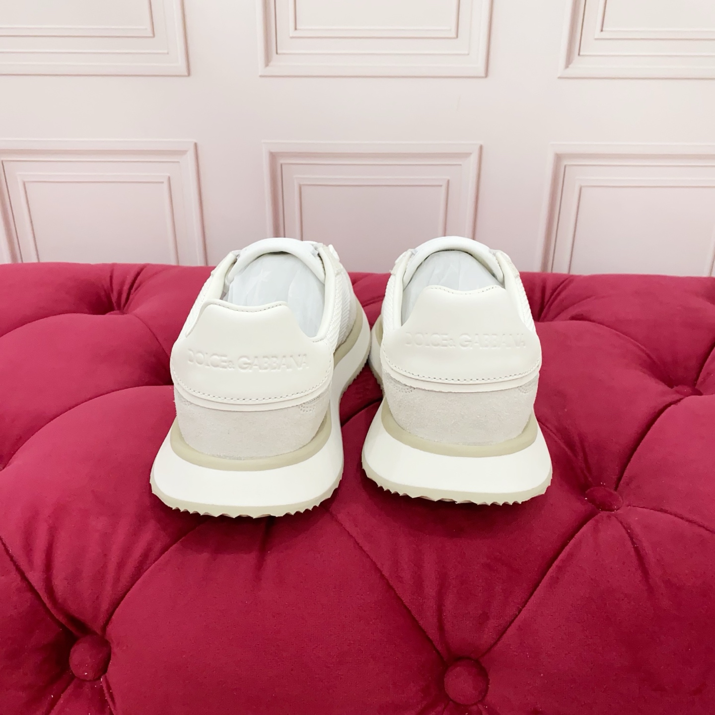 Bagsaaa D&G Mixed-material DG CUSHION sneakers white