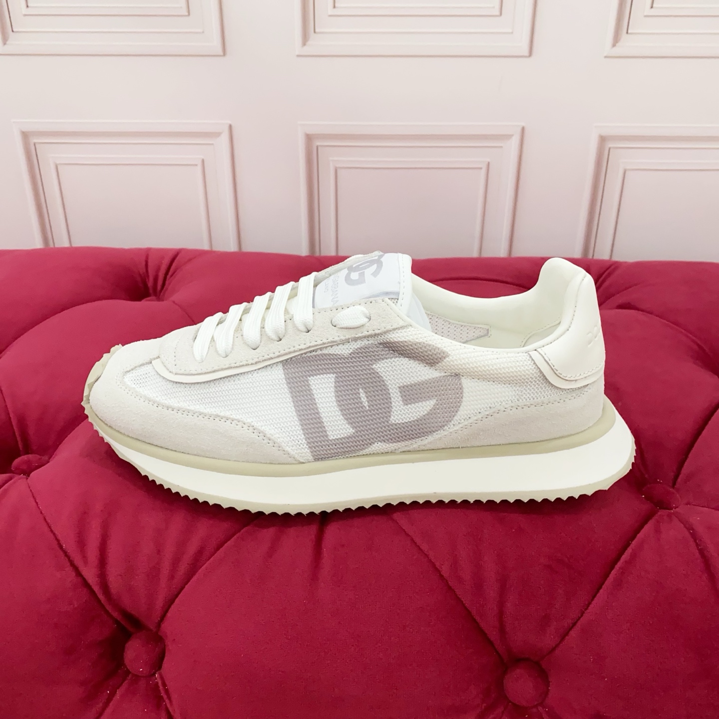 Bagsaaa D&G Mixed-material DG CUSHION sneakers white