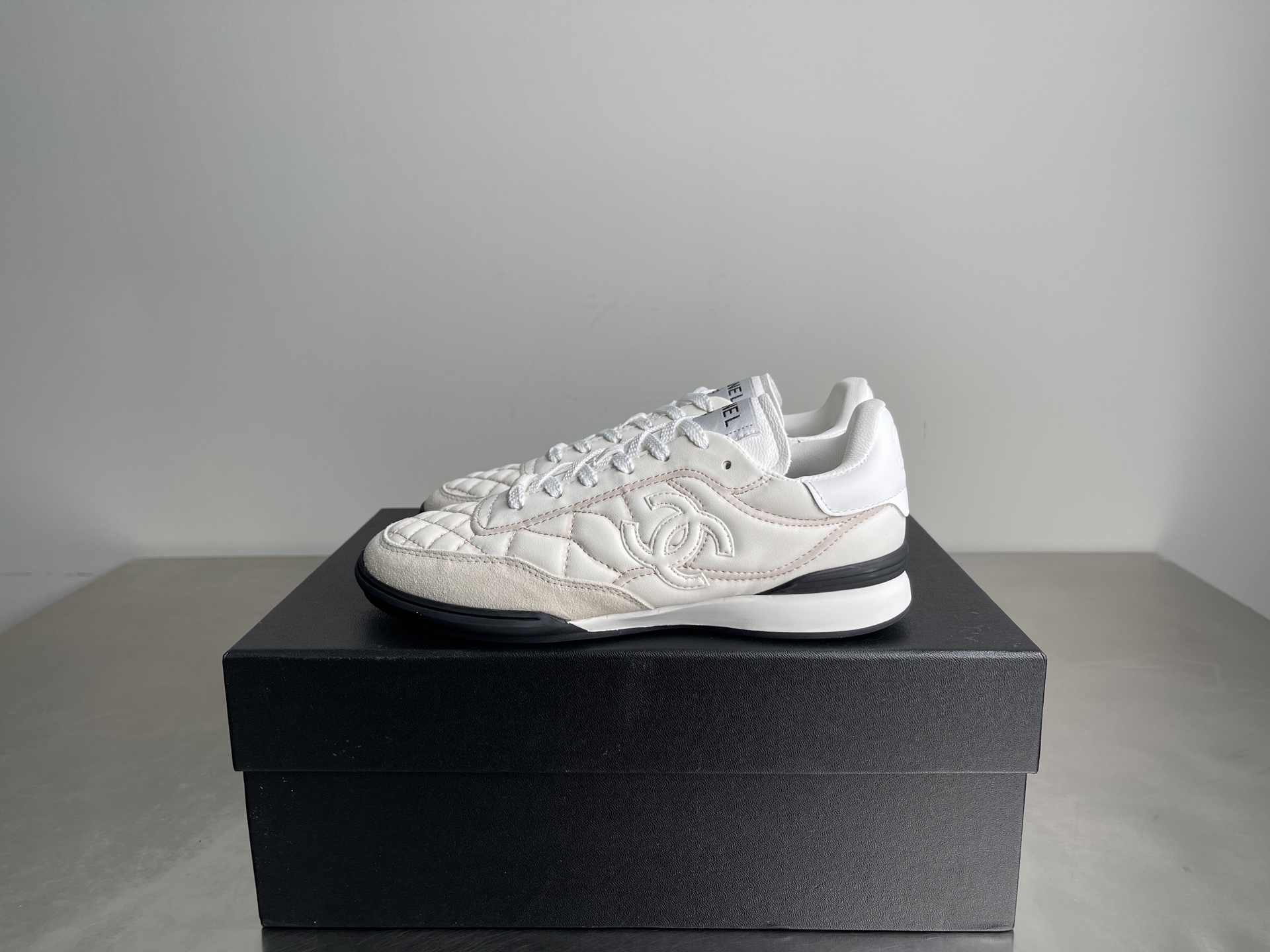 Bagsaaa Ch**el Trainers G45839 White & Light Gray