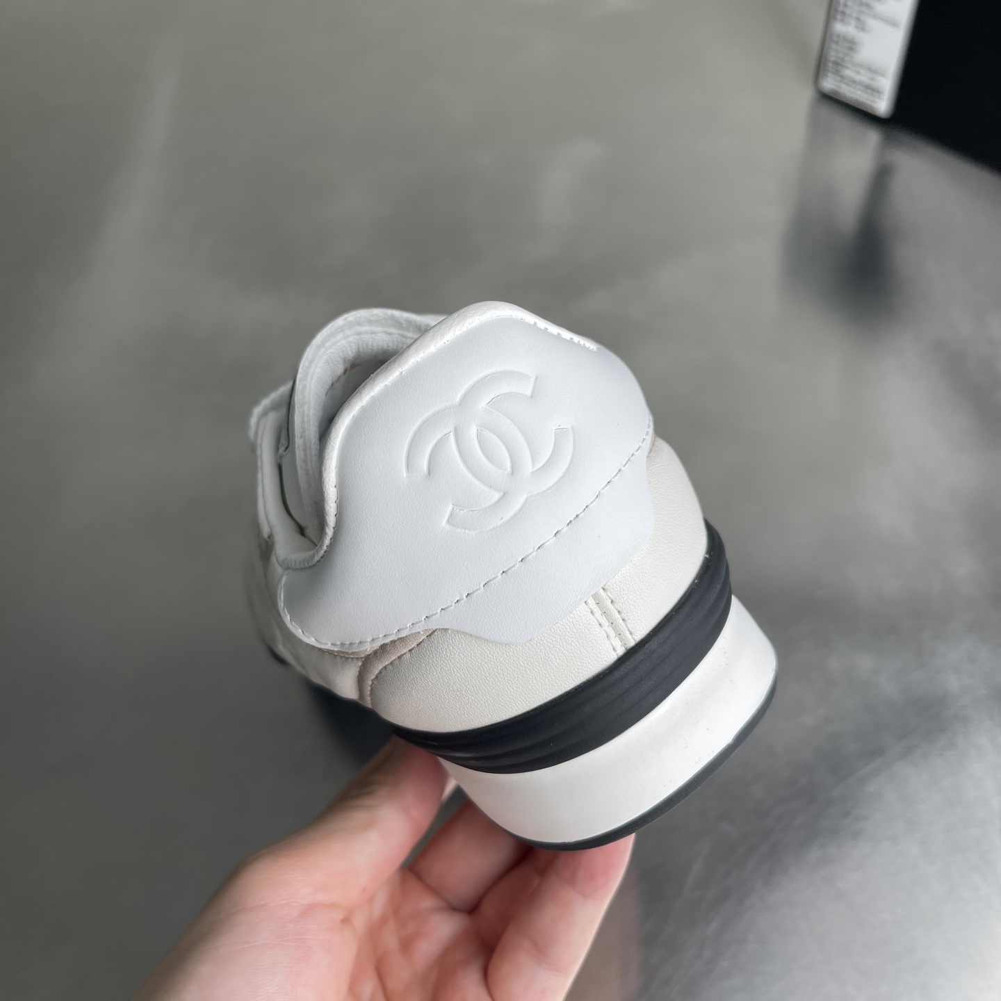 Bagsaaa Ch**el Trainers G45839 White & Light Gray