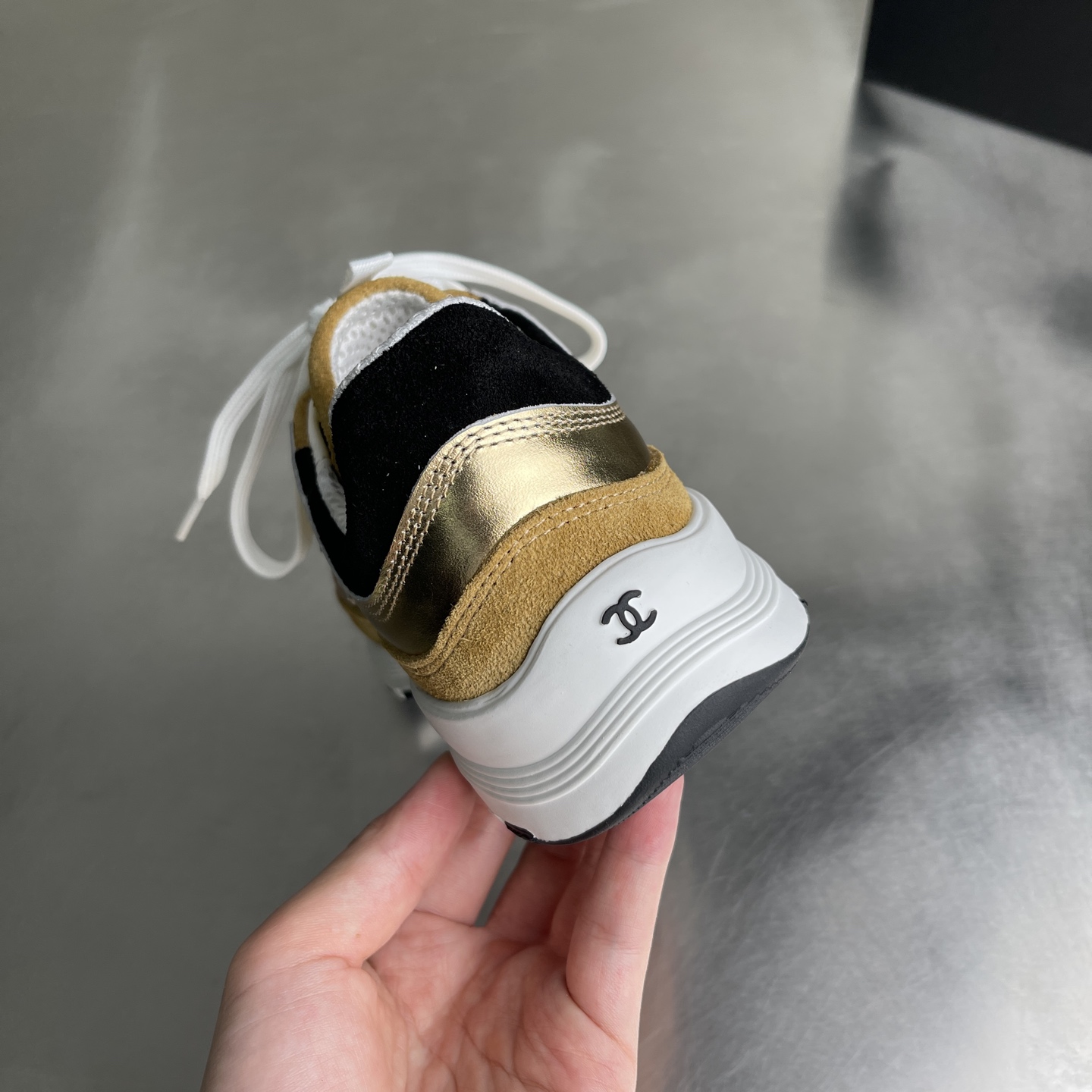 Bagsaaa Ch**el Sneakers G46609 Gold