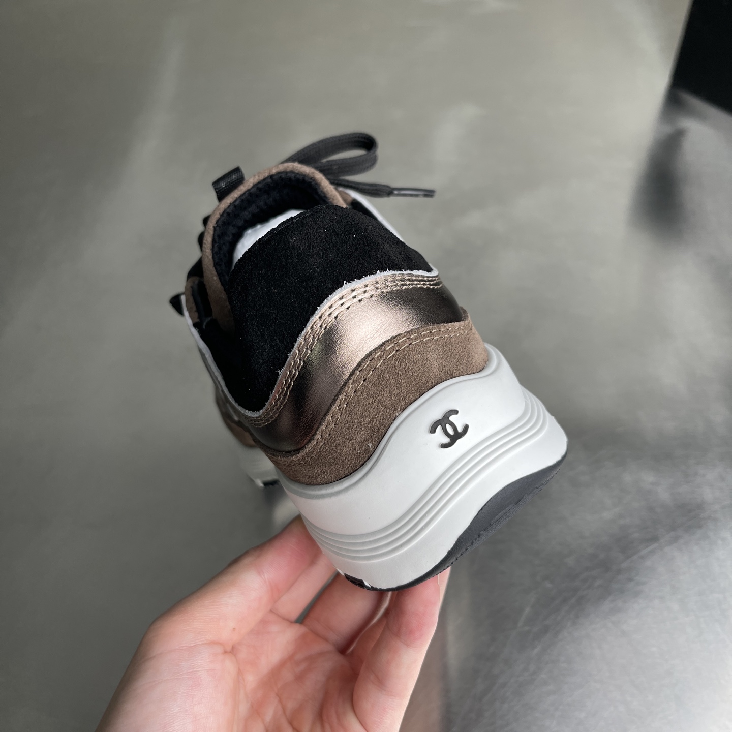 Bagsaaa Ch**el Sneakers G46609 Bronze