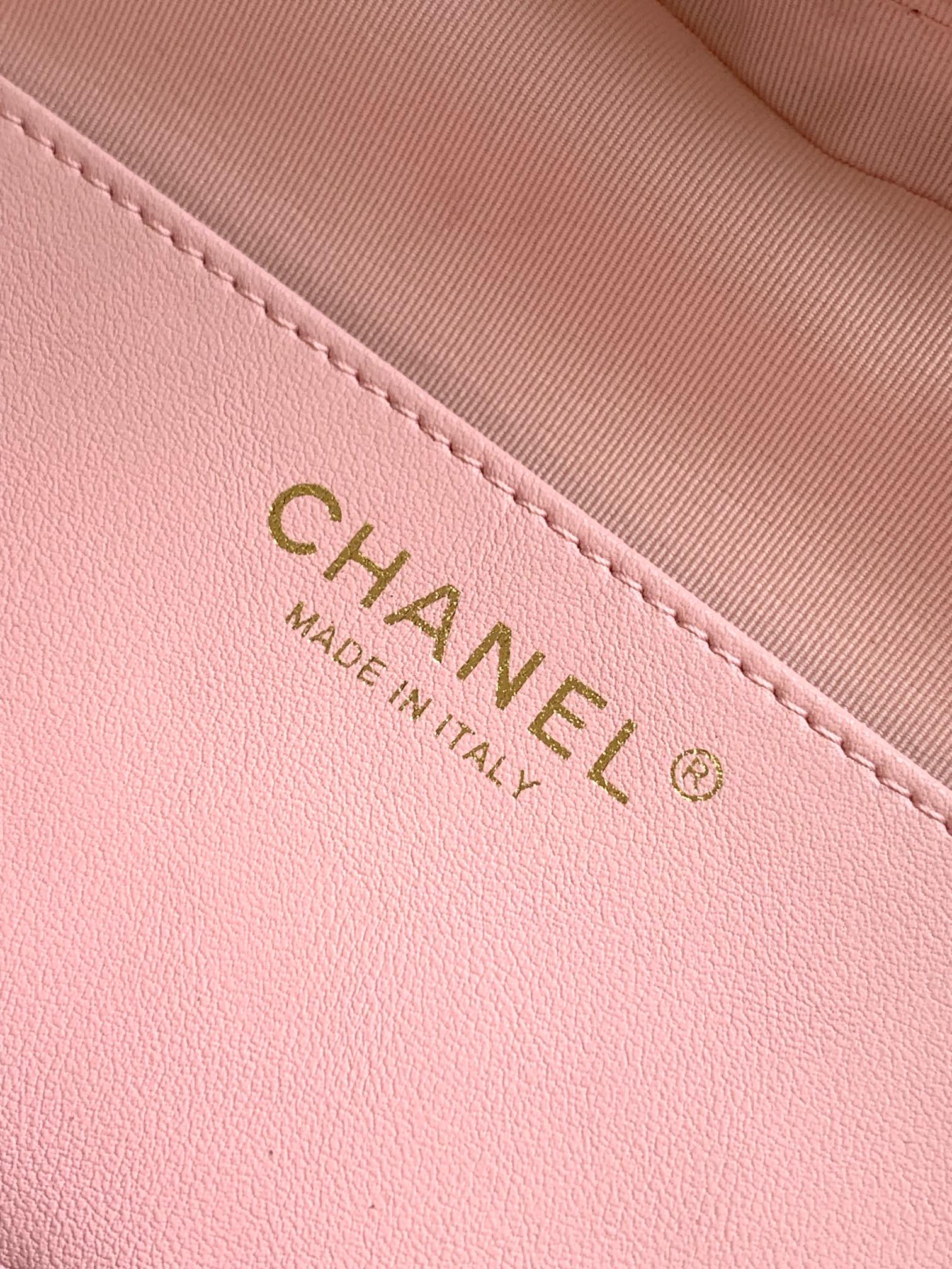 Bagsaaa Ch**el Heart Bag AS5764 Pink - 19cm