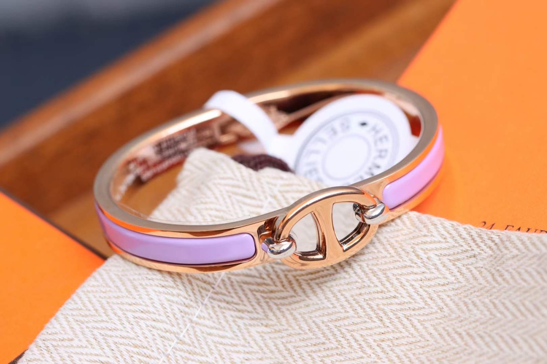 Bagsaaa H**me5 Mini Clic Chaine d'Ancre bracelet purple