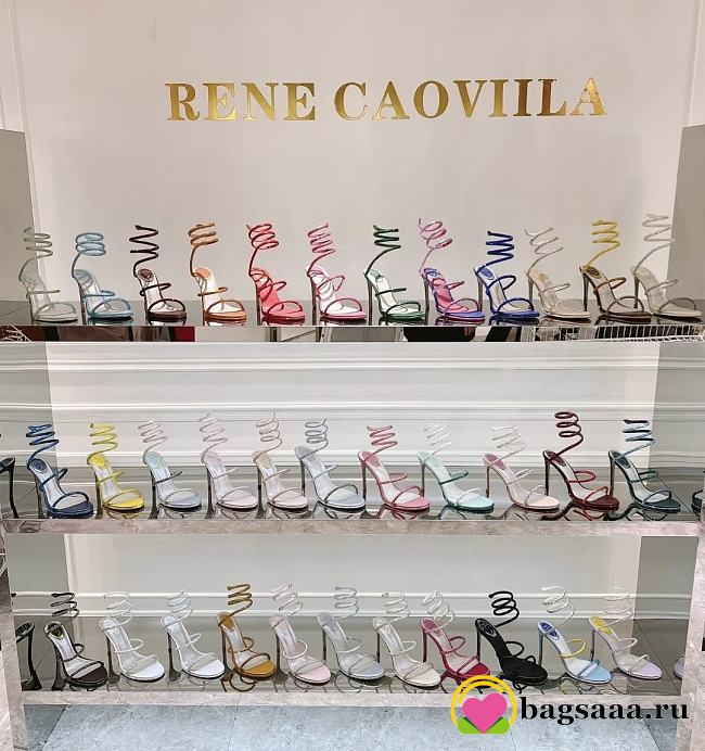 Bagsaaa RC Serpent Crystal High Heels