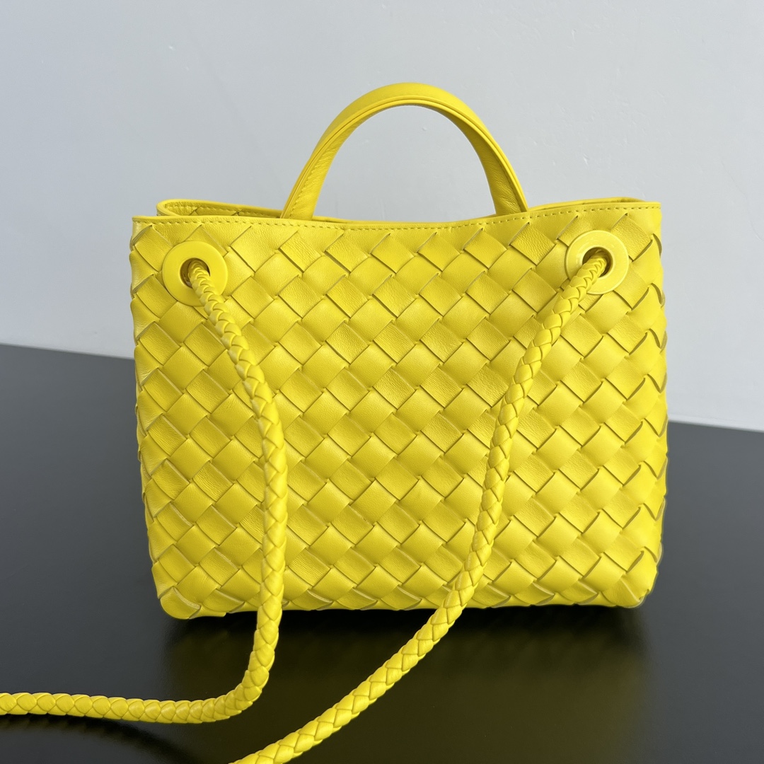 Bagsaaa B0tt*ga Ven*ta Small Andiamo 766014 Sulfur Yellow - 20x25x10 cm