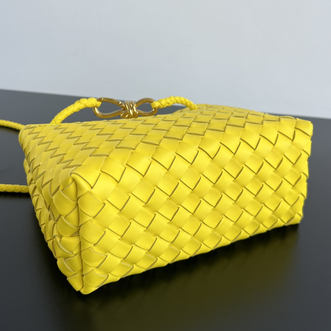 Bagsaaa B0tt*ga Ven*ta Small Andiamo 766014 Sulfur Yellow - 20x25x10 cm