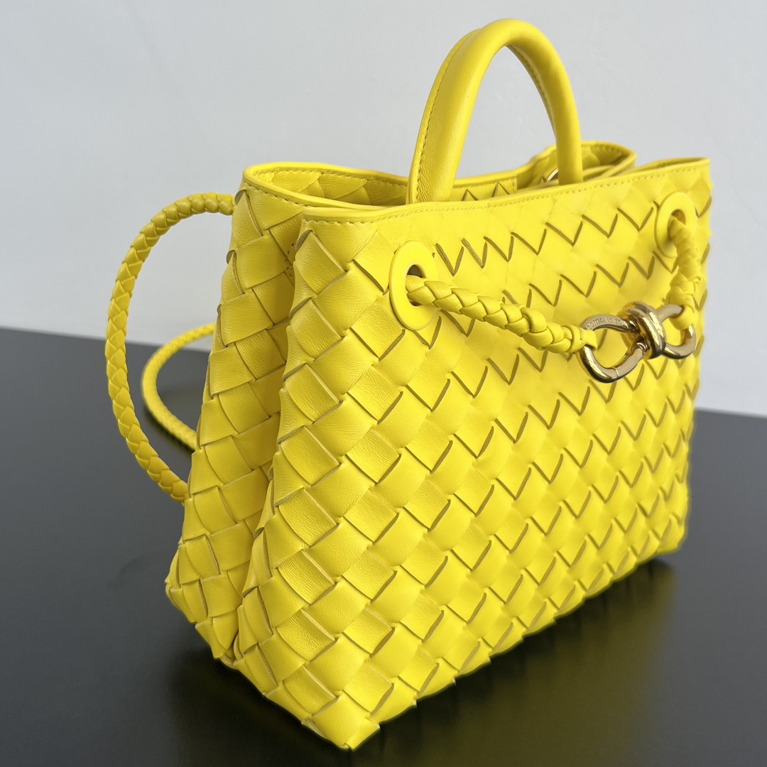 Bagsaaa B0tt*ga Ven*ta Small Andiamo 766014 Sulfur Yellow - 20x25x10 cm