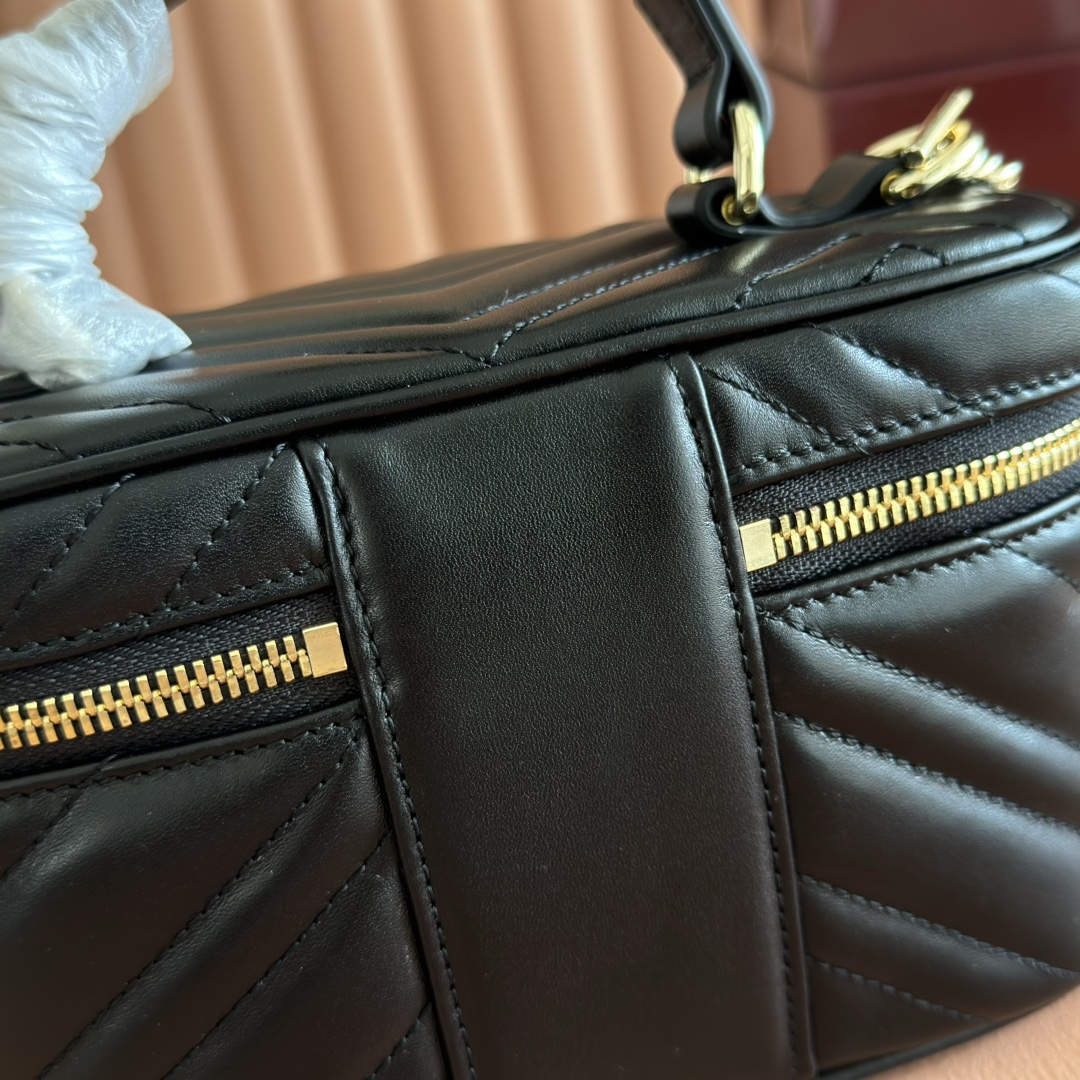Bagsaaa Gvc*1 GG Marmont mini vanity bag 837454 black - 19cm