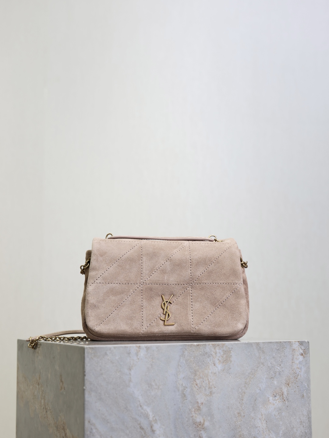 Bagsaaa Y51 JAMIE 4.3 mini in suede Whisper Pink 806025 - 20cm