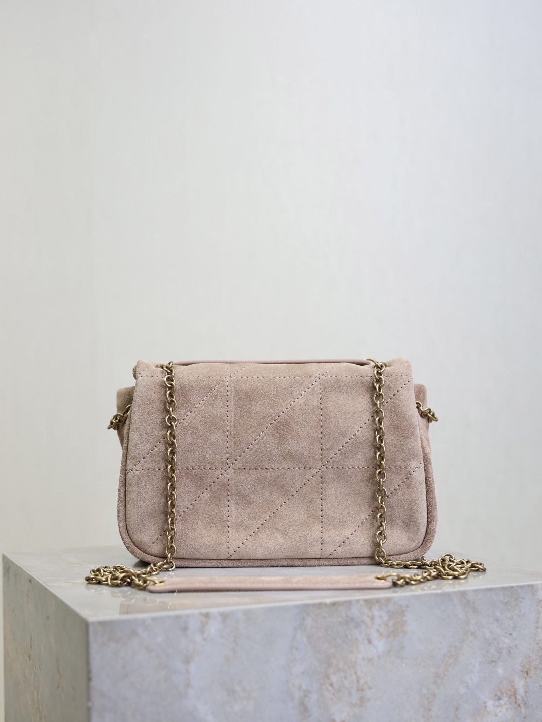 Bagsaaa Y51 JAMIE 4.3 mini in suede Whisper Pink 806025 - 20cm