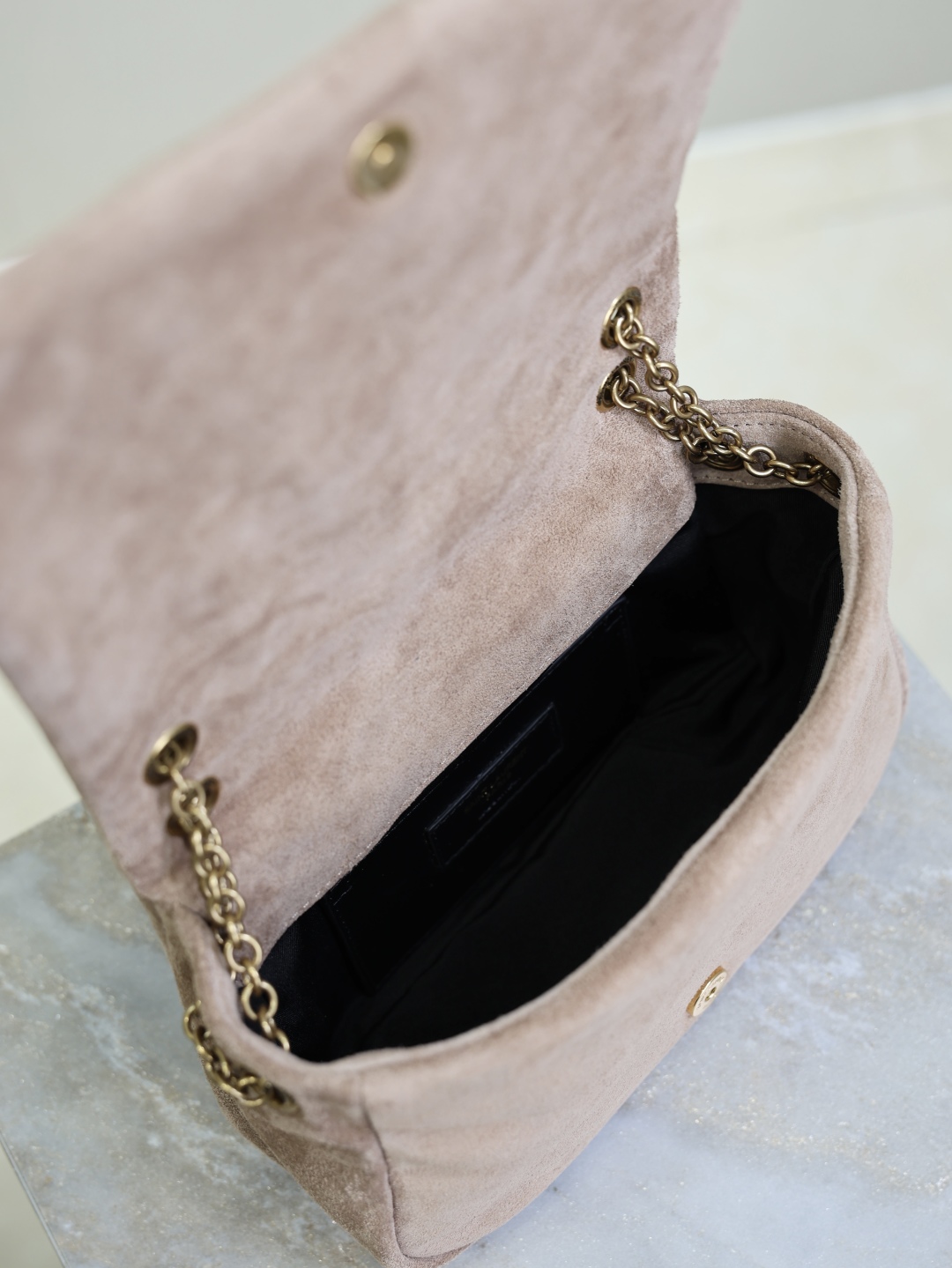 Bagsaaa Y51 JAMIE 4.3 mini in suede Whisper Pink 806025 - 20cm