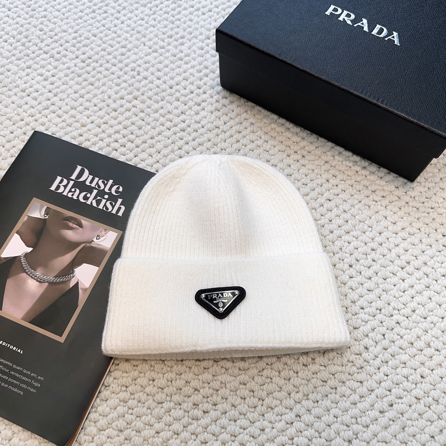 Bagsaaa Pra*a White Beanie