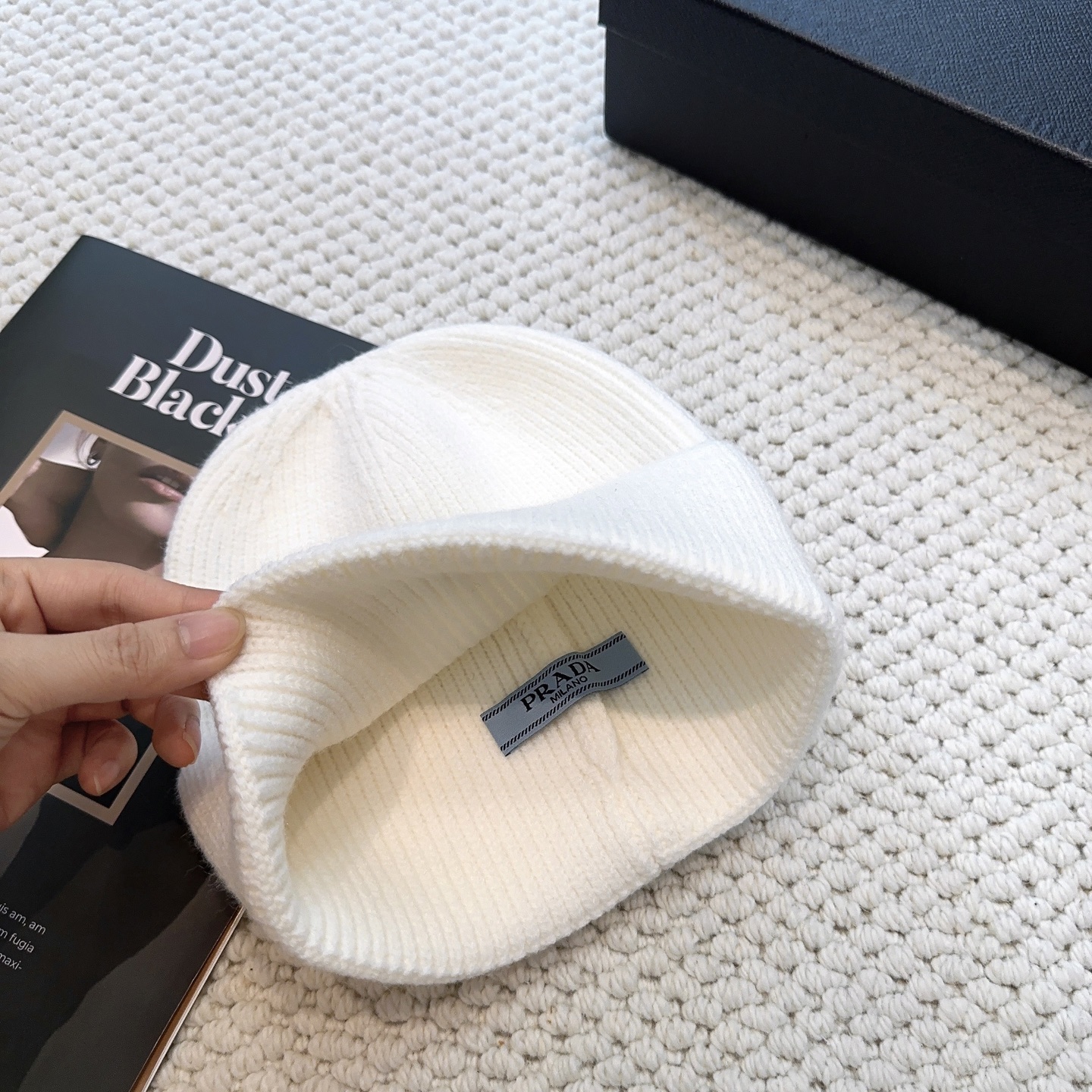 Bagsaaa Pra*a White Beanie