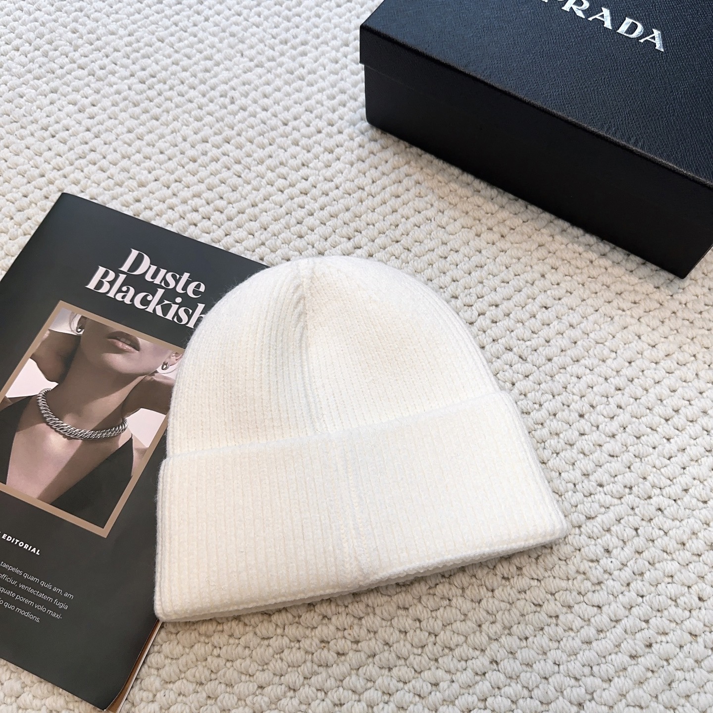 Bagsaaa Pra*a White Beanie