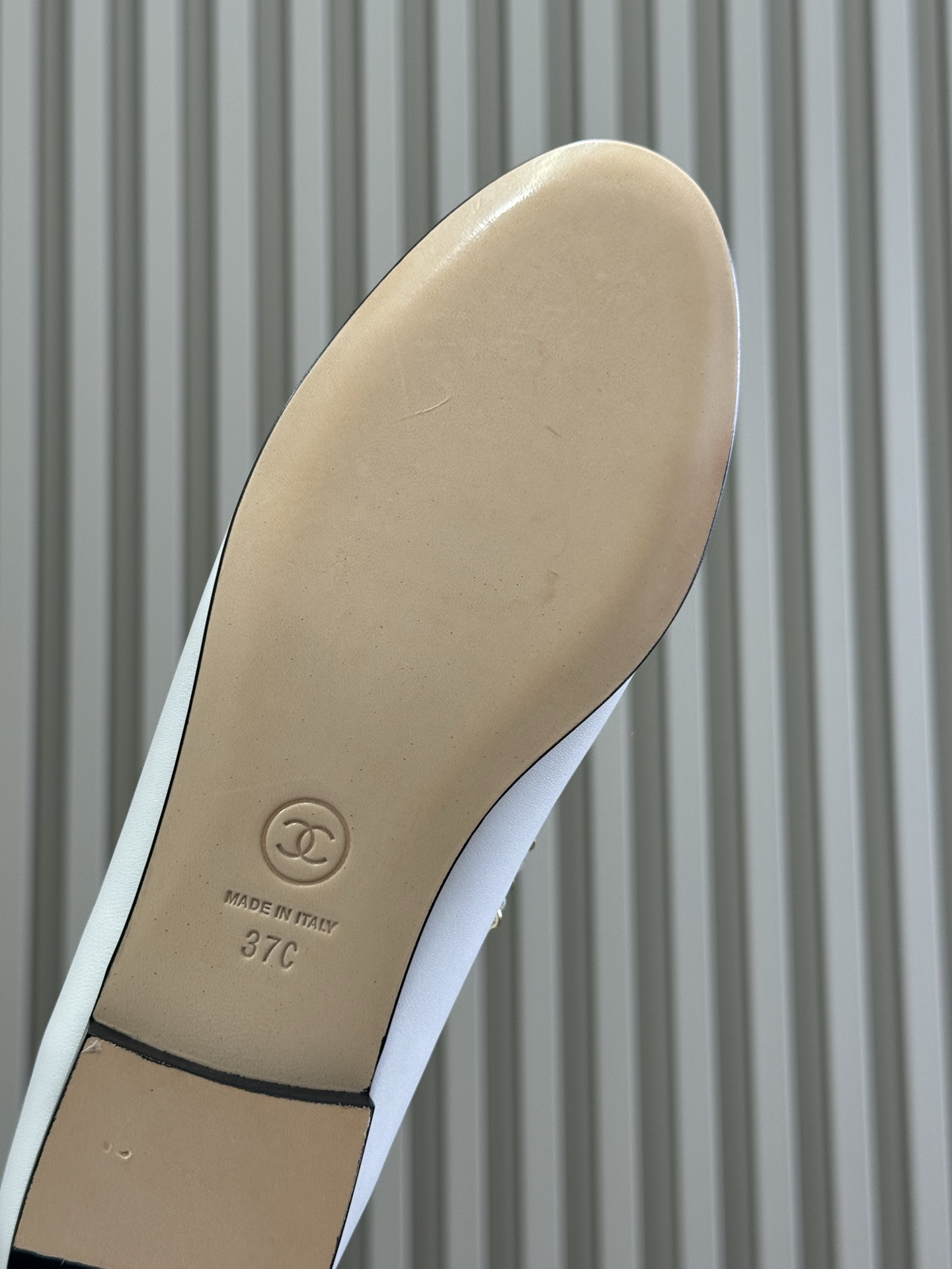 Bagsaaa Ch**el Ballet flats G46663 White Lambskin