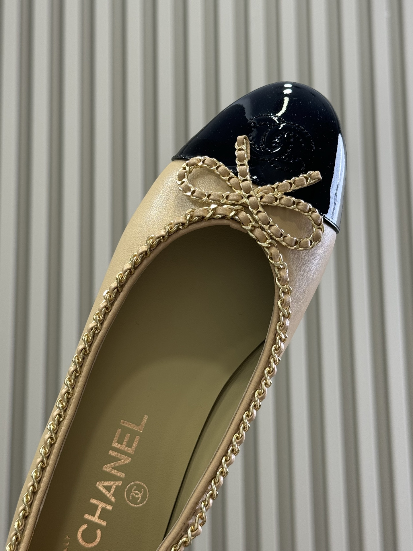 Bagsaaa Ch**el Ballet flats G46663 Beige Lambskin