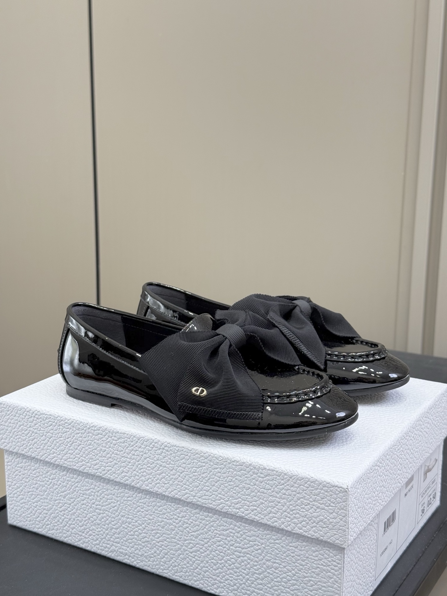 Bagsaaa D10rissimo Loafer Black Patent Calfskin and Grosgrain