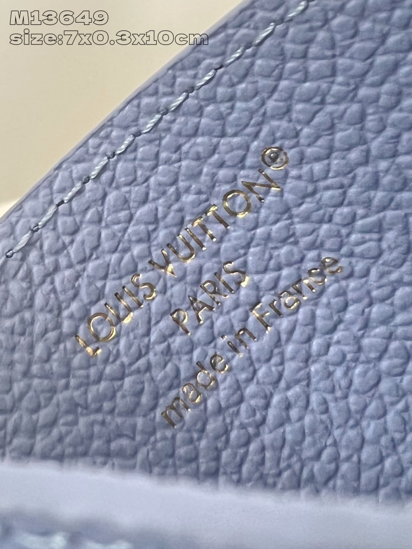 Bagsaaa M13649 LV Charms Card Holder Blue - 10.2cm