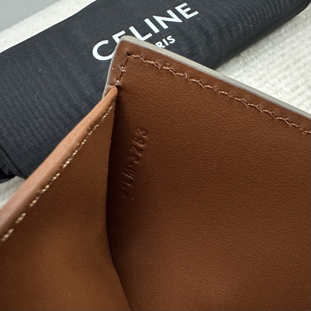 Bagsaaa Ce1i*e Small Flap Wallet Triomphe In Triomphe Canvas - 10.5cm