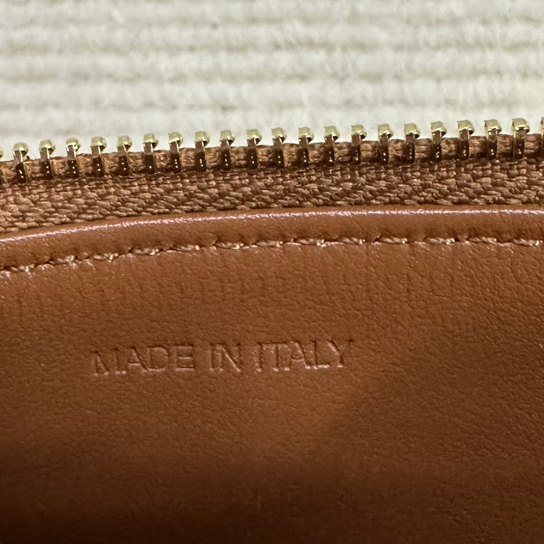 Bagsaaa Ce1i*e Zipped Card Holder Cuir Triomphe In Shiny Calfskin brown - 11cm