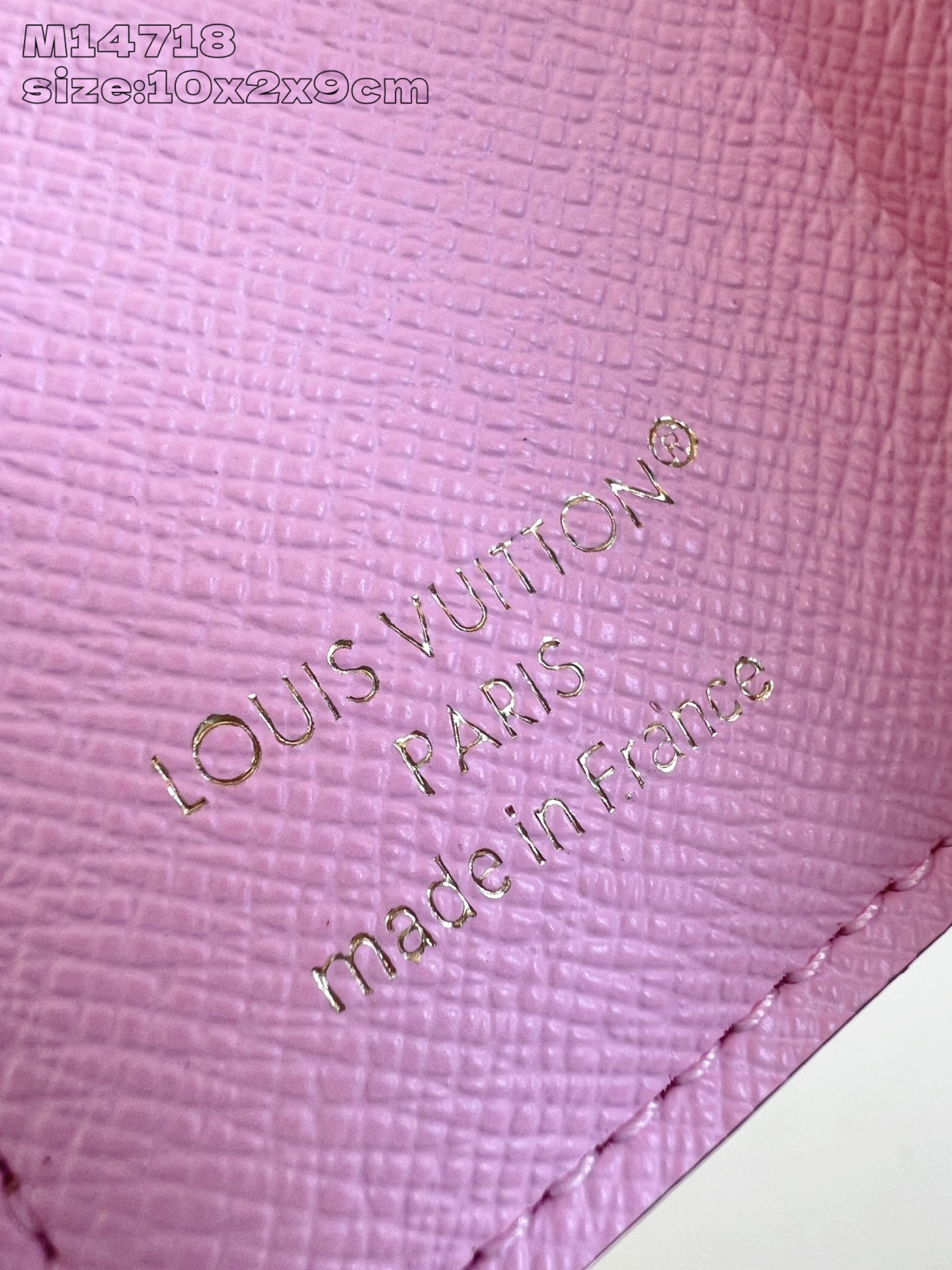 Bagsaaa M14718 LV Charms Pocket Wallet Pink - 10cm