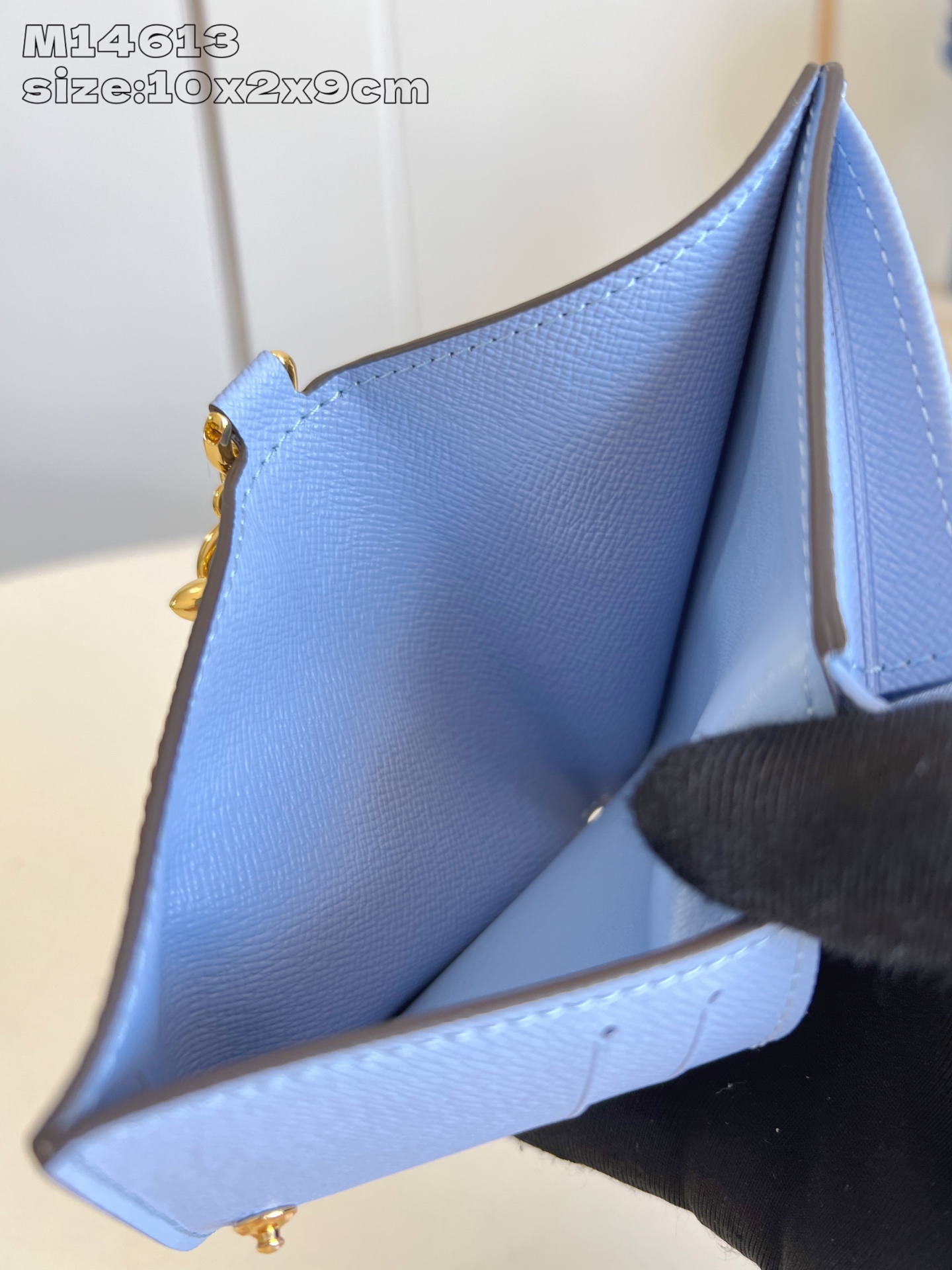 Bagsaaa M14613 LV Charms Pocket Wallet Blue - 10cm
