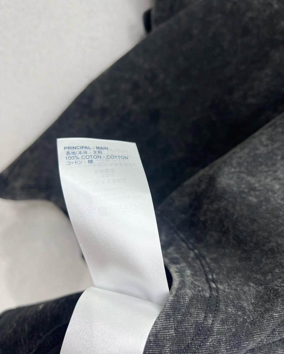 Bagsaaa LV Curve Hem T-Shirt Dark Gray Denim