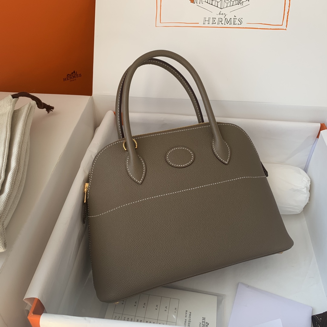 Bagsaaa H**me5 Bolide 27 handbag toupe - 27cm