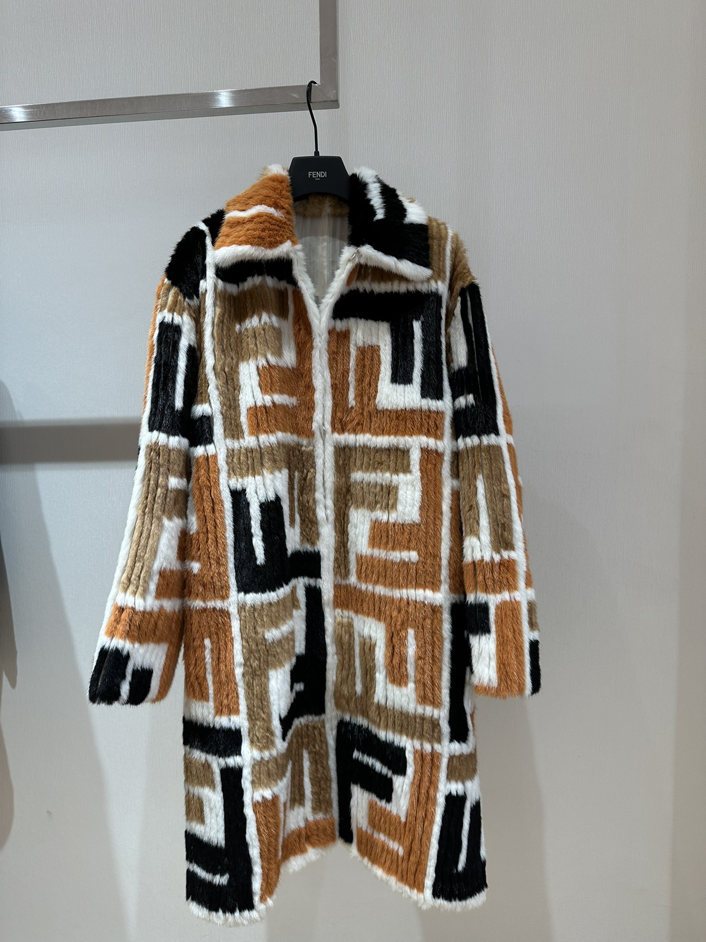 Bagsaaa F**di multicolor mink fur coat