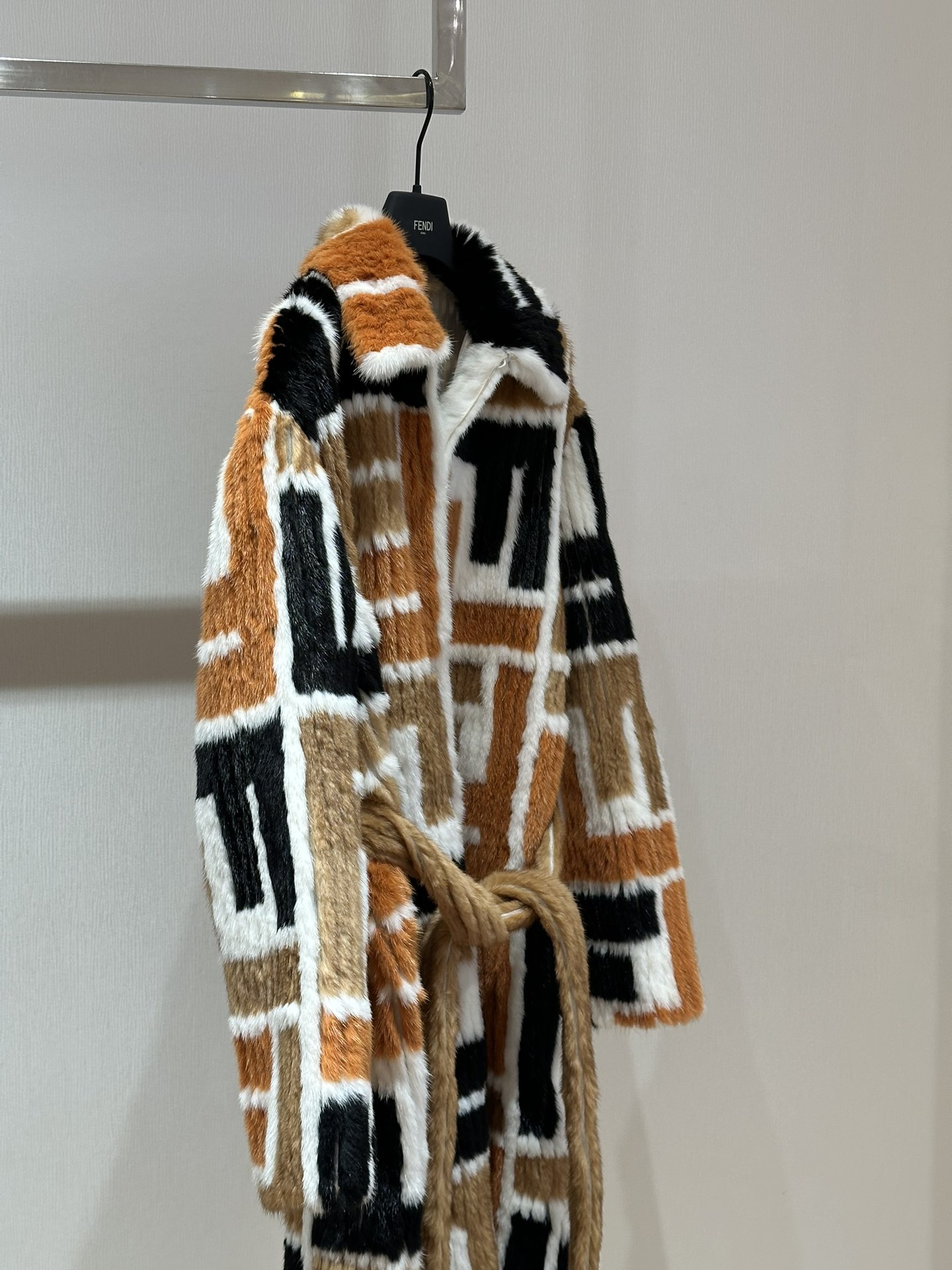 Bagsaaa F**di multicolor mink fur coat