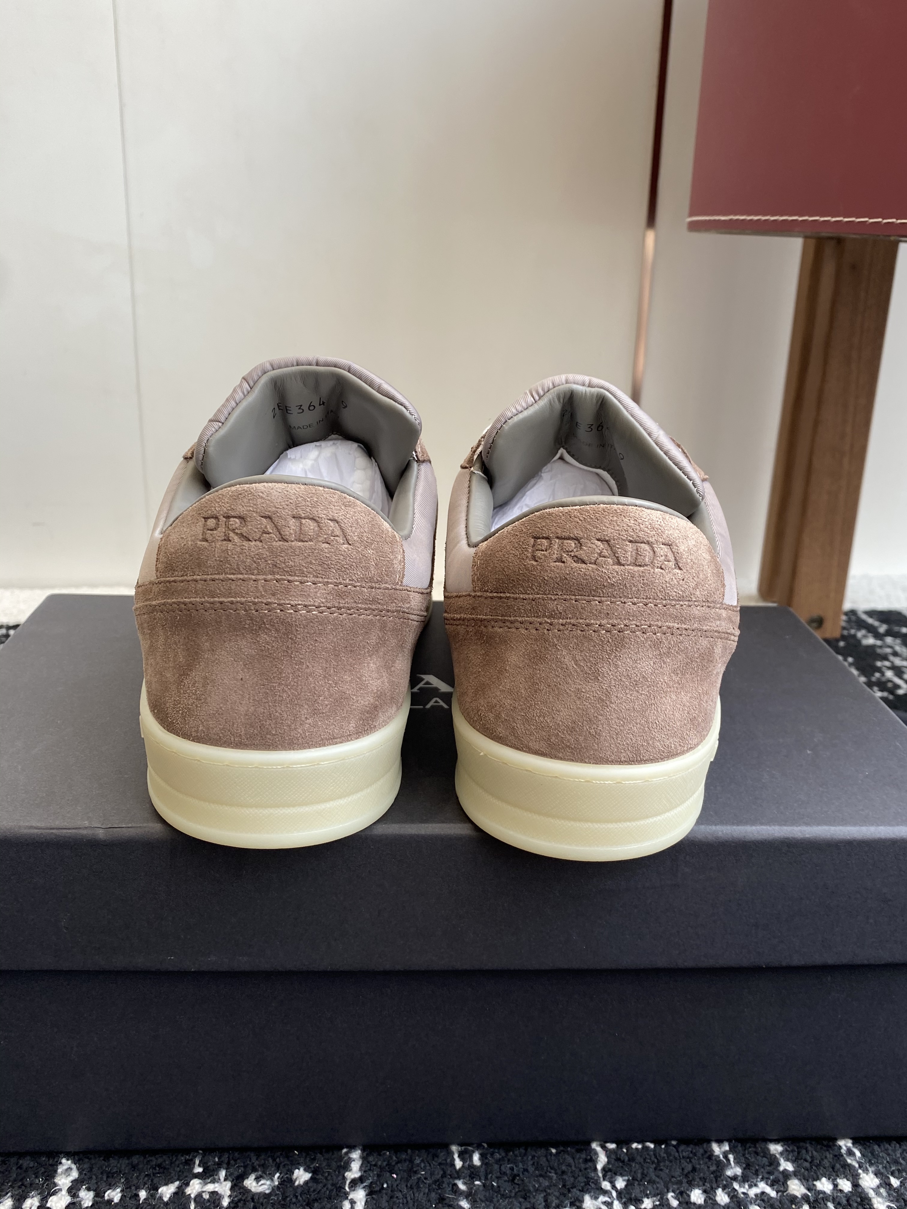 Bagsaaa Pra*a Downtown Re-Nylon and suede sneakers