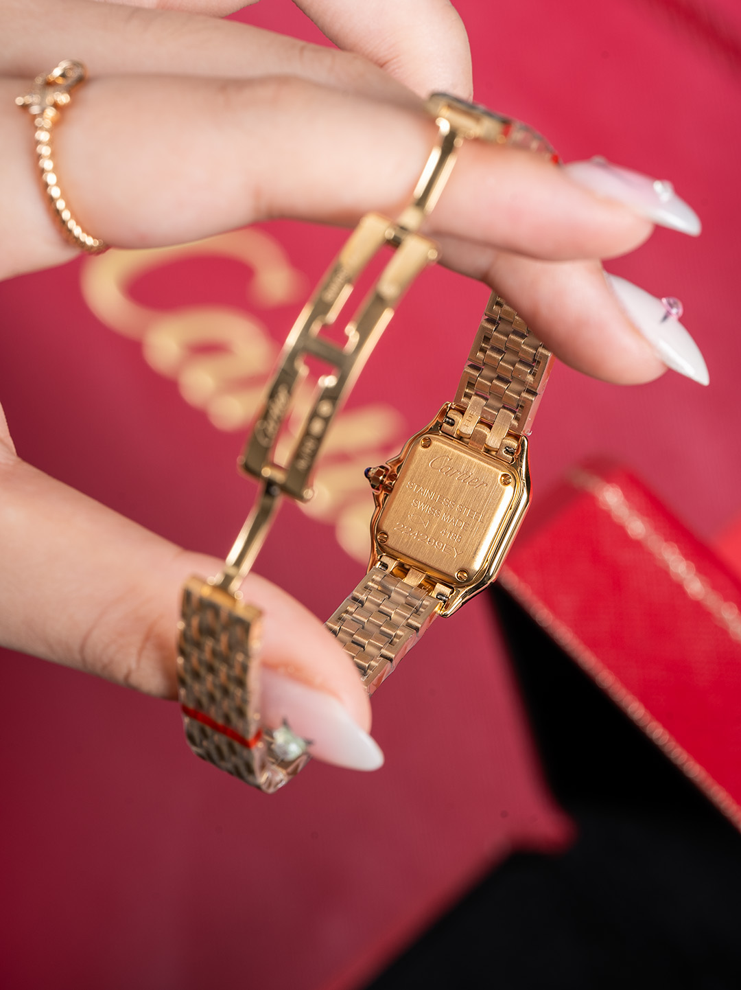 Bagsaaa Ca*t1er Panthère Watch gold with D1am0nd - 19mm*25mm