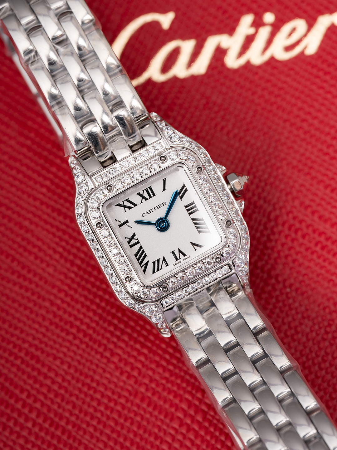 Bagsaaa Ca*t1er Panthère Watch silver with D1am0nd - 19mm*25mm